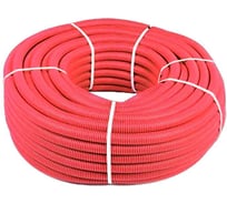 Гофрированная труба SANEXT, ПНД 63, для труб 40, красная, бухта 30м 3513