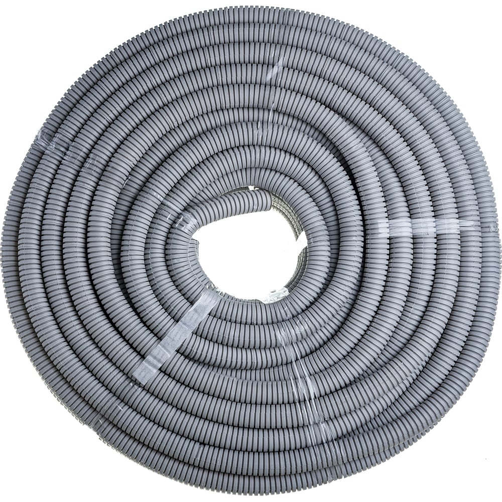 Легкая гофротруба УРАЛ ПАК ПВХ, с протяжкой Россия - 25 мм 75 м ГФ ...