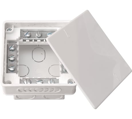 Монтажная коробка Bylectrica с клеммными колодками для скрытой проводки (для алюминиевой проводки) для бетона и кирпича КМ-212