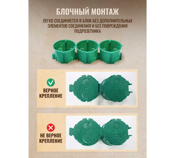 Установочная коробка для полых стен (подрозетник) БСС УК 1001001