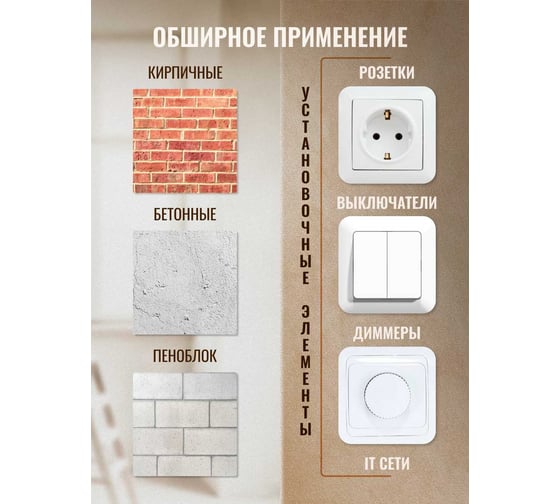 Установочная коробка для полых стен (подрозетник) БСС УК 1001001