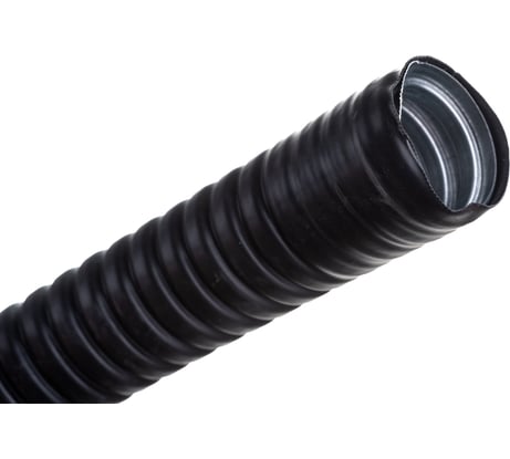 Металлорукав в ПВХ изоляции ГОФРОМАТИК Р3-ЦП нг 20 20 м/уп. черный DIY zeta43023