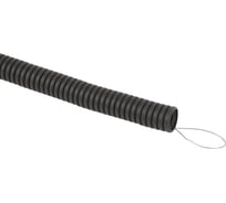 Труба гофрированная ЭРА FRHF GOFR20100FRHF черная, безгалогенная, трудногорючая, d20, с зондом, 100 м Б0068907