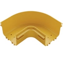 Горизонтальный поворот оптического лотка LANMASTER 90, 240 мм, желтый LAN-OT240-HC90