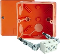 Огнестойкая коробка KOPOS Е90, 101x101x62, IP66, с керамическим клеммником 3x1,5-10 мм2 KSK 100