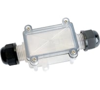 Коробка распределительная STEKKER LD536 водонепроницаемая на 2 выхода, 450V, 115х53х36, прозрачный, 50128