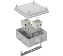 Огнестойкая коробка Промрукав для о/п 40-0300-FR10.0-4 Е15-Е120 RAL7035 100х100х50 40-0300-7035-FR10.0-4