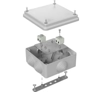 Огнестойкая коробка Промрукав для о/п 40-0300-FR1.5-4 Е15-Е120 RAL7035 100х100х50 40-0300-7035-FR1.5-4