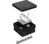 Коробка огнестойкая Промрукав для о/п 40-0210-FR6.0-6 Е15-Е120 RAL9005 80х80х40 40-0210-9005-FR6.0-6