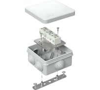 Огнестойкая коробка Промрукав для о/п 40-0210-FR6.0-6 Е15-Е120 RAL7035 80х80х40  40-0210-7035-FR6.0-6