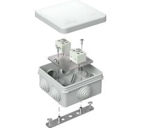 Огнестойкая коробка Промрукав для о/п 40-0210-FR6.0-4 Е15-Е120 RAL7035 80х80х40 40-0210-7035-FR6.0-4
