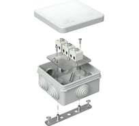 Огнестойкая коробка Промрукав для о/п 40-0210-FR2.5-6 Е15-Е120 RAL7035 80х80х40 40-0210-7035-FR2.5-6