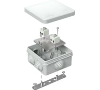 Огнестойкая коробка Промрукав для о/п 40-0210-FR2.5-4 Е15-Е120 RAL7035 80х80х40 40-0210-7035-FR2.5-4