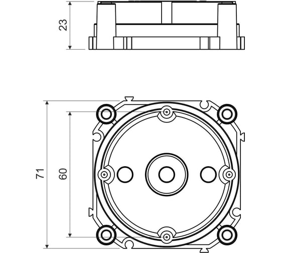 Крышка коробки KOPOS в бетон (комплект 10 штук) KBV-2/71_KB