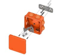 Коробка огнестойкая EKF E45, 85x85x40 мм, с клеммниками, 4 полюса, 0.5-10 мм2, IP55 HF plc-kmfr-85-410