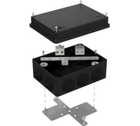 Огнестойкая коробка Промрукав для о/п 40-0310-FR6.0-4 Е15-Е120 RAL9005 150х110х70 40-0310-9005-FR6.0-4