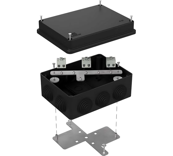 Огнестойкая коробка Промрукав для о/п 40-0310-FR2.5-6 Е15-Е120 RAL9005 150х110х70 40-0310-9005-FR2.5-6 1