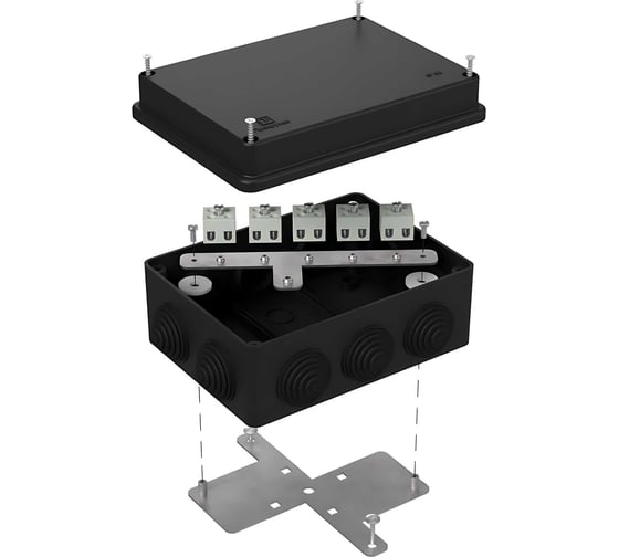 Огнестойкая коробка Промрукав для о/п 40-0310-FR2.5-10 Е15-Е120 RAL9005 150х110х70 40-0310-9005-FR2.5-10 1
