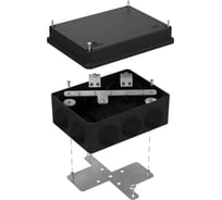 Огнестойкая коробка Промрукав для о/п 40-0310-FR2.5-4 Е15-Е120 RAL9005 150х110х70 40-0310-9005-FR2.5-4