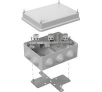 Огнестойкая коробка Промрукав для о/п 40-0310-FR2.5-6 Е15-Е120 RAL7035 150х110х70 40-0310-7035-FR2.5-6