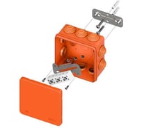Коробка огнестойкая EKF E45, 100x100x50 мм, с клеммниками, 6 полюсов, 0.5-10 мм2, IP55 HF plc-kmfr-100-610