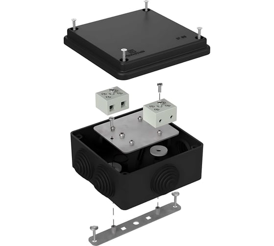 Огнестойкая коробка Промрукав для о/п 40-0300-FR6.0-4 Е15-Е120 RAL9005 100х100х50   40-0300-9005-FR6.0-4