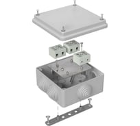 Огнестойкая коробка Промрукав для о/п 40-0300-FR6.0-6 Е15-Е120 RAL7035 100х100х50 40-0300-7035-FR6.0-6
