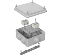 Огнестойкая коробка Промрукав для о/п 40-0300-FR6.0-4 Е15-Е120 RAL7035 100х100х50 40-0300-7035-FR6.0-4