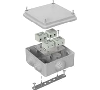 Огнестойкая коробка Промрукав для о/п 40-0300-FR6.0-8 Е15-Е120 RAL7035 100х100х50   40-0300-7035-FR6.0-8