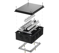 Огнестойкая коробка Промрукав для о/п 40-0320-FR2.5-40 Е15-Е120 RAL9005 200х150х75 40-0320-9005-FR2.5-40