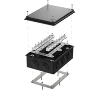 Огнестойкая коробка Промрукав для о/п 40-0320-FR2.5-28 Е15-Е120 RAL9005 200х150х75 40-0320-9005-FR2.5-28