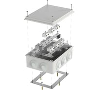 Огнестойкая коробка Промрукав для о/п 40-0320-FR6.0-4-18-Р Е15-Е60 RAL7035 200х150х75  40-0320-7035-FR6.0-4-18-Р
