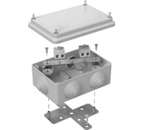 Огнестойкая коробка Промрукав для о/п 40-0340-FR1.5-4 Е15-Е120 RAL7035 120х80х50 40-0340-7035-FR1.5-4