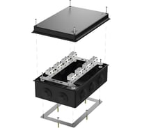 Огнестойкая коробка Промрукав для о/п 40-0330-FR6.0-4-16-Р Е15-Е60 RAL9005 260х175х90 40-0330-9005-FR6.0-4-16-Р
