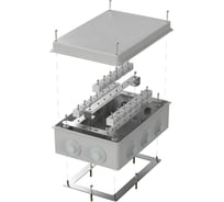 Огнестойкая коробка Промрукав для о/п 40-0330-FR6.0-40 Е15-Е120 RAL7035 260х175х90 40-0330-7035-FR6.0-40