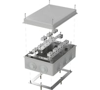 Огнестойкая коробка Промрукав для о/п 40-0330-FR6.0-4-22-Р Е15-Е60 RAL7035 260х175х90 40-0330-7035-FR6.0-4-22-Р