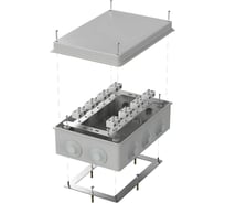 Огнестойкая коробка Промрукав для о/п 40-0330-FR6.0-4-16-Р Е15-Е60 RAL7035 260х175х90 40-0330-7035-FR6.0-4-16-Р
