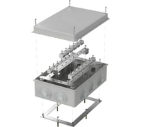 Огнестойкая коробка Промрукав для о/п 40-0330-FR2.5-40 Е15-Е120 RAL7035 260х175х90 40-0330-7035-FR2.5-40