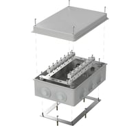 Огнестойкая коробка Промрукав для о/п 40-0330-FR2.5-28 Е15-Е120 RAL7035 260х175х90 40-0330-7035-FR2.5-28