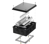 Огнестойкая коробка Промрукав для о/п 40-0320-FR6.0-40 Е15-Е120 RAL9005 200х150х75 40-0320-9005-FR6.0-40