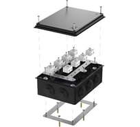 Огнестойкая коробка Промрукав для о/п 40-0320-FR10.0-16 Е15-Е120 RAL9005 200х150х75 40-0320-9005-FR10.0-16