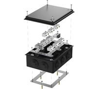 Огнестойкая коробка Промрукав для о/п 40-0320-FR6.0-4-18-Р Е15-Е60 RAL9005 200х150х75 40-0320-9005-FR6.0-4-18-Р