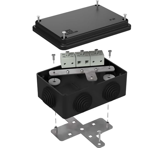 Огнестойкая коробка Промрукав для о/п 40-0340-FR6.0-6 Е15-Е120 RAL9005 120х80х50 40-0340-9005-FR6.0-6 1