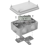 Огнестойкая коробка Промрукав для о/п 40-0340-FR6.0-6 Е15-Е120 RAL7035 120х80х50 40-0340-7035-FR6.0-6