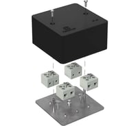 Коробка огнестойкая Промрукав для кабель-канала 40-0460-FR6.0-8 Е15-Е120 RAL9005 85х85х45 40-0460-9005-FR6.0-8