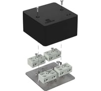 Коробка огнестойкая разветвительная Промрукав для кабель-канала 40-0460-FR6.0-4-8-Р Е15-Е60 RAL9005 85х85х45 40-0460-9005-FR6.0-4-8-Р