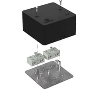 Коробка огнестойкая разветвительная Промрукав для кабель-канала 40-0460-FR6.0-4-4-Р Е15-Е60 RAL9005 85х85х45 40-0460-9005-FR6.0-4-4-Р