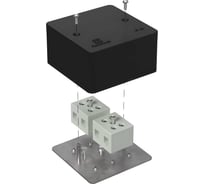 Коробка огнестойкая Промрукав для кабель-канала 40-0460-FR16.0-4 Е15-Е120 RAL9005 85х85х45 40-0460-9005-FR16.0-4