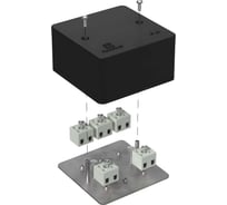Коробка огнестойкая Промрукав для кабель-канала 40-0460-FR2.5-10 Е15-Е120 RAL9005 85х85х45 40-0460-9005-FR2.5-10