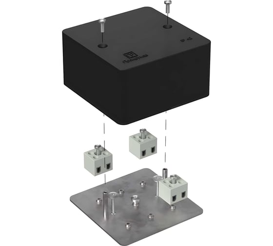 Коробка огнестойкая Промрукав для кабель-канала 40-0460-FR2.5-6 Е15-Е120 RAL9005 85х85х45 40-0460-9005-FR2.5-6